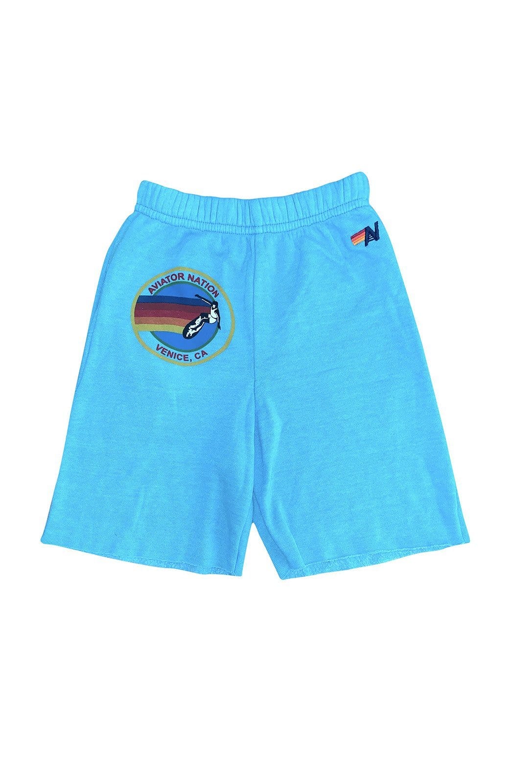 AVIATOR NATION HAIGHT ASHBURY KIDS SWEATSHORTS - NEON BLUE
