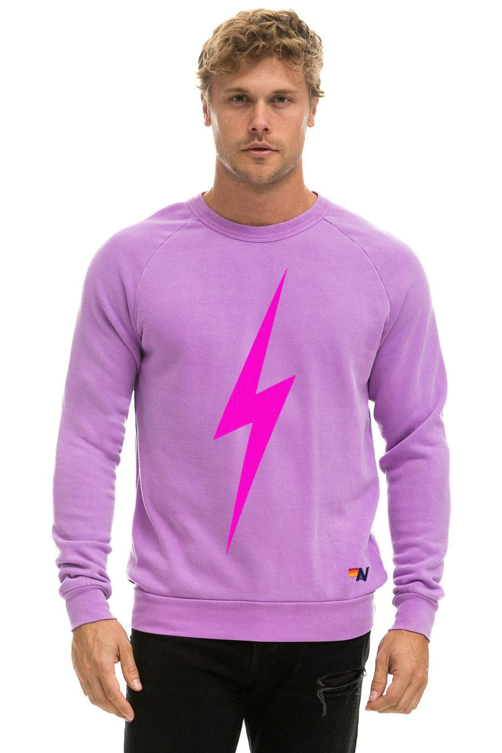BOLT CREW SWEATSHIRT - NEON PURPLE NEON PINK