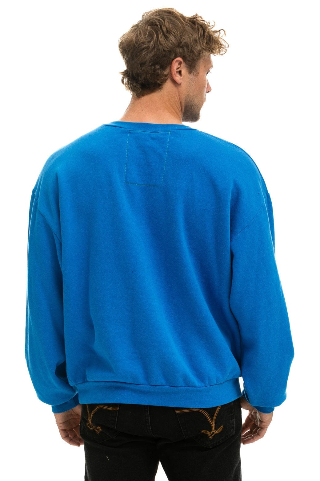 BOLT GRADIENT RELAXED CREW SWEATSHIRT - OCEAN RAINBOW