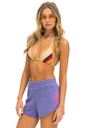 BOLT STITCH LOUNGER SHORT - LAVENDER NEON PINK