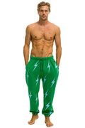 BOLT STITCH REPEAT SWEATPANTS - KELLY GREEN BLUE