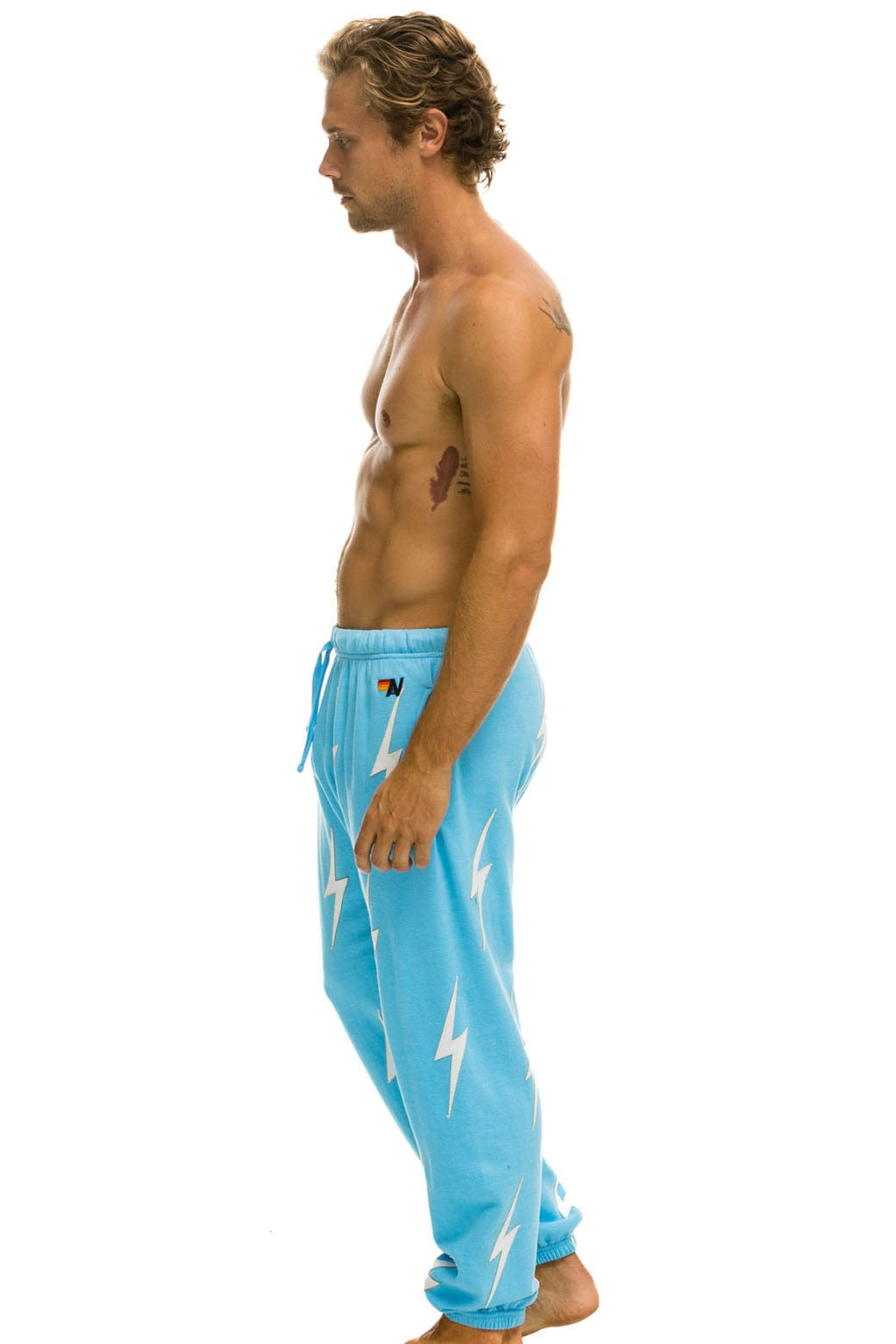 BOLT STITCH REPEAT SWEATPANTS - SKY WHITE