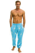 BOLT STITCH REPEAT SWEATPANTS - SKY WHITE