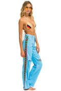 BOLT STRIPE HI RISE WIDE-LEG GYPSY JEAN - SKY
