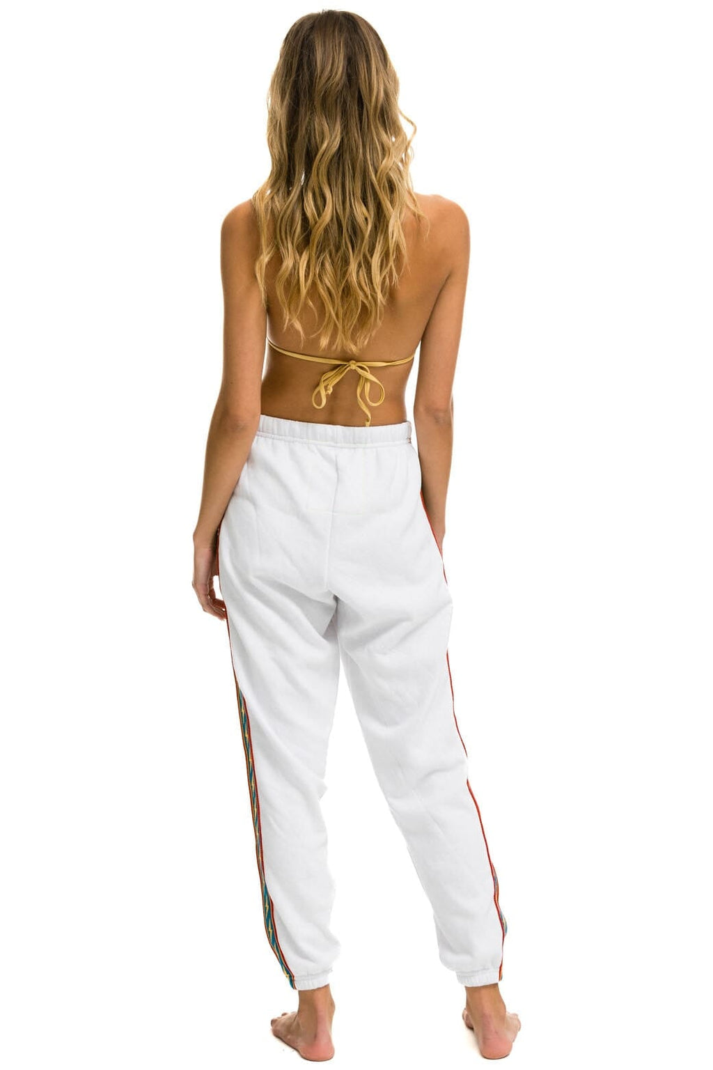 BOLT STRIPE SWEATPANTS - WHITE