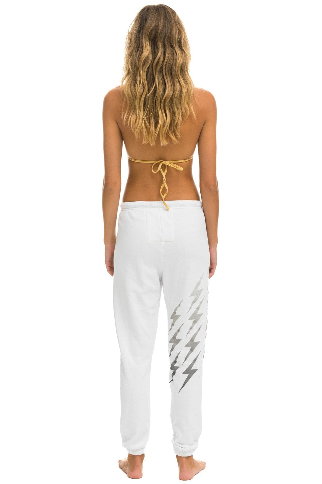 BOLT GRADIENT SWEATPANTS - WHITE GREY