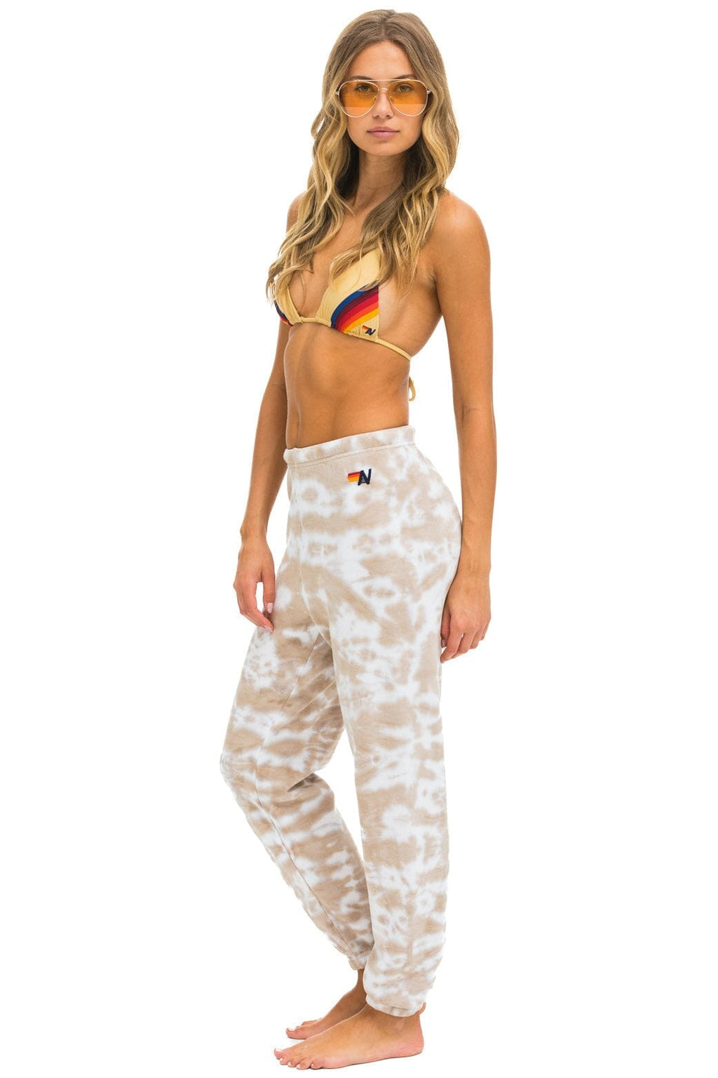 HAND DYED SWEATPANTS - TIE DYE SAND