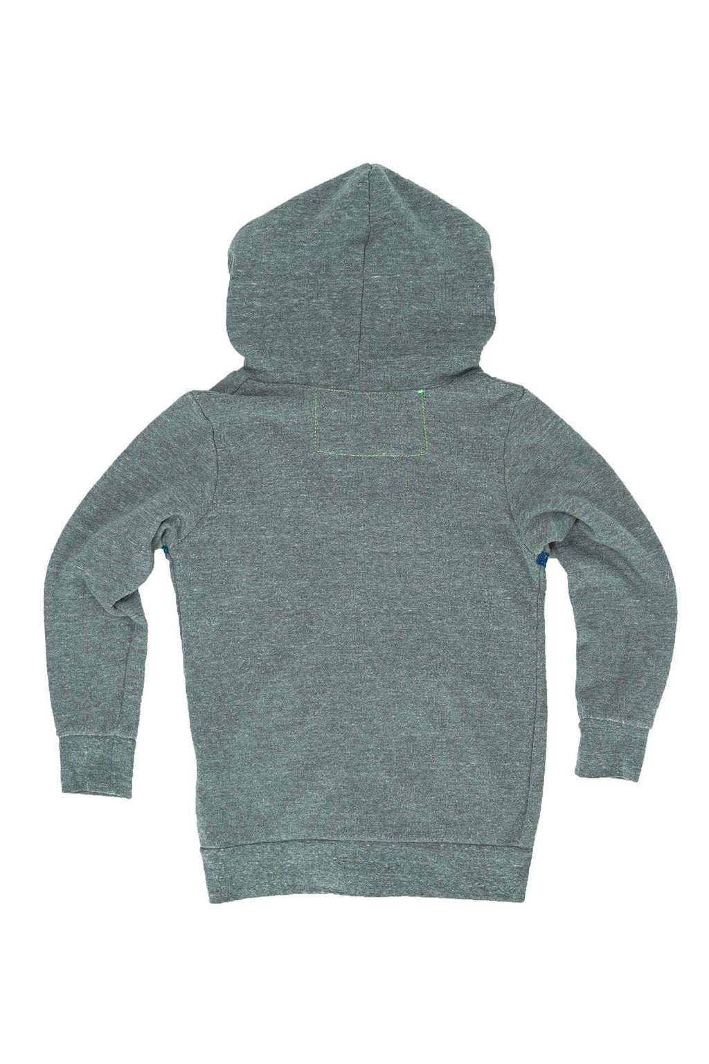 KIDS 5 STRIPE HOODIE - HEATHER GREY BLUE STRIPES