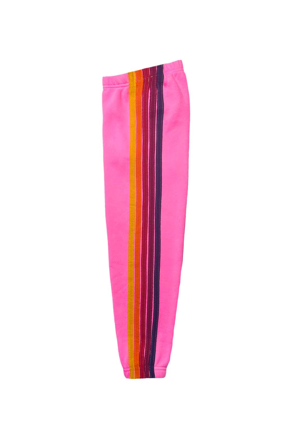 KIDS 5 STRIPE SWEATPANTS - NEON PINK