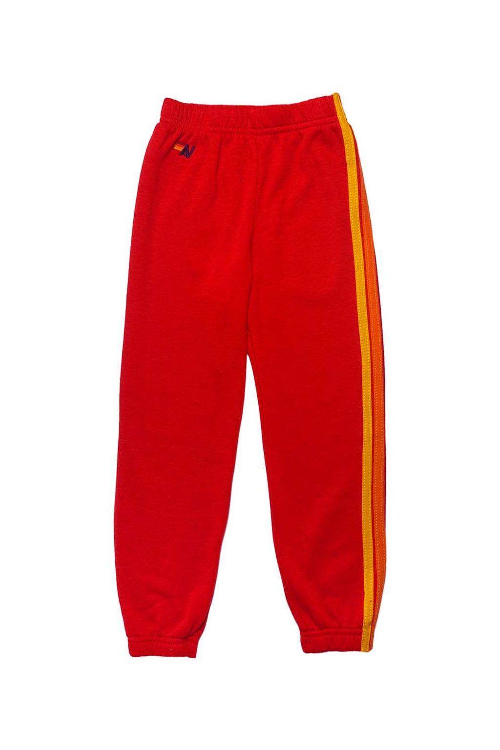 KIDS 5 STRIPE SWEATPANTS - RED