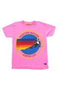 KIDS AVIATOR NATION ASPEN TEE - NEON PINK