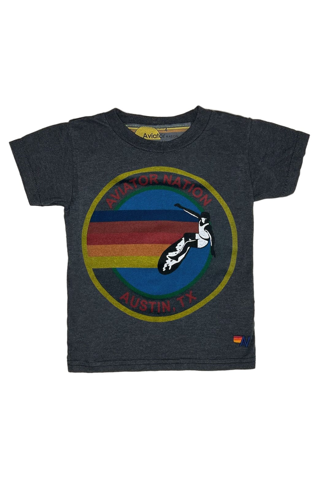 KIDS AVIATOR NATION AUSTIN TEE - CHARCOAL
