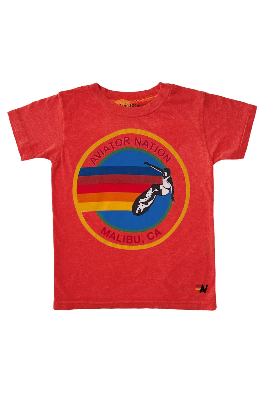 KIDS AVIATOR NATION MALIBU TEE - RED