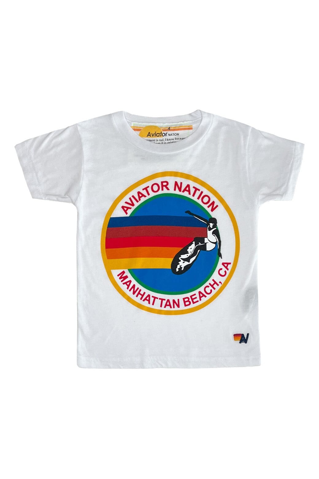 KIDS AVIATOR NATION MANHATTAN BEACH TEE - WHITE