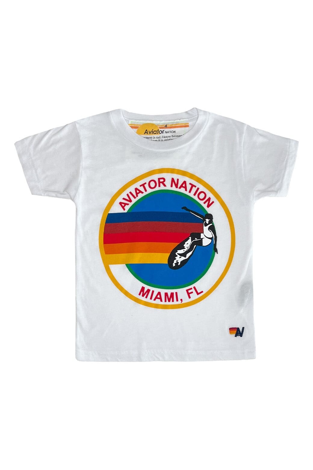 KIDS AVIATOR NATION MIAMI TEE - WHITE