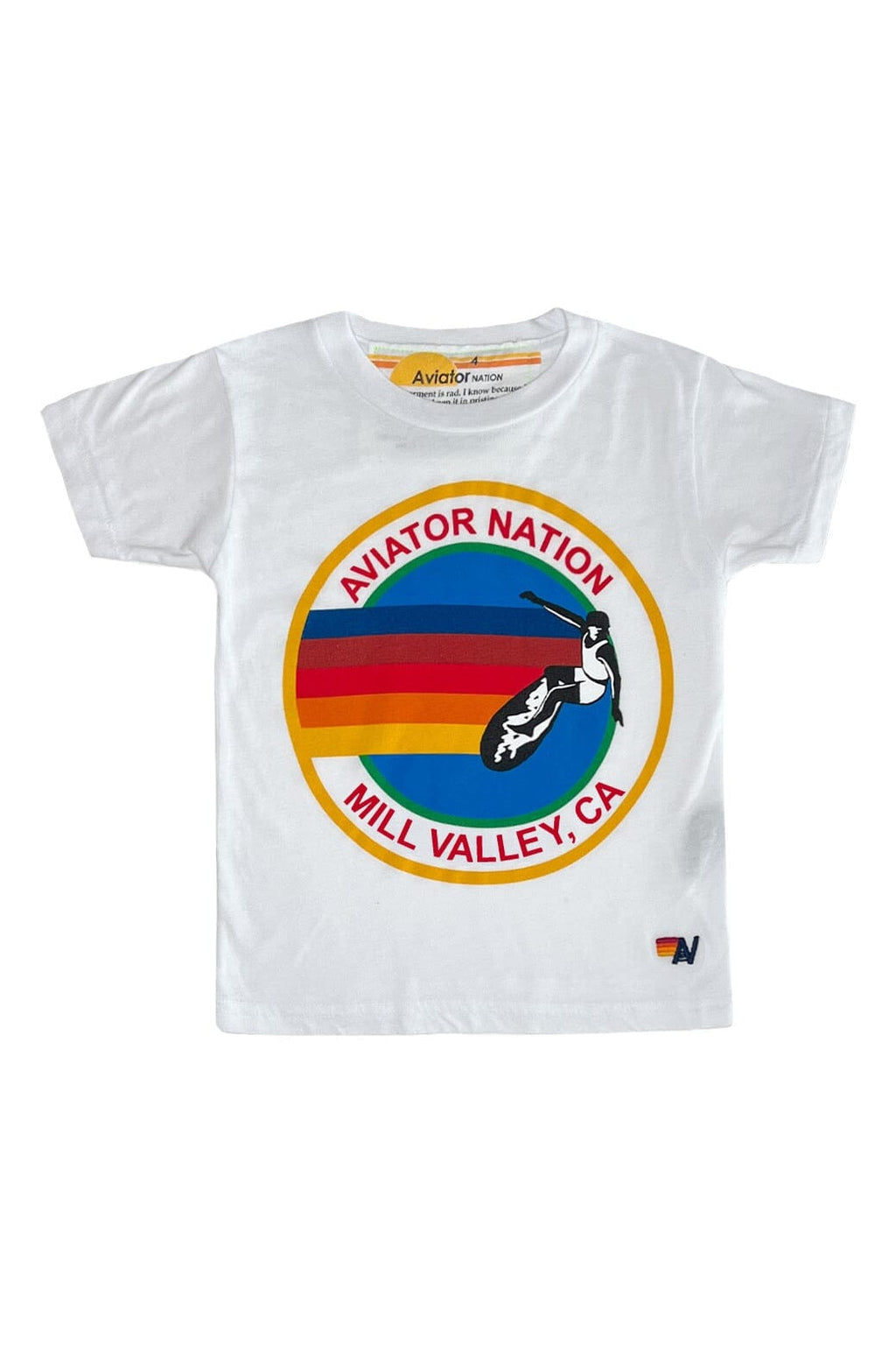KIDS AVIATOR NATION MILL VALLEY TEE - WHITE