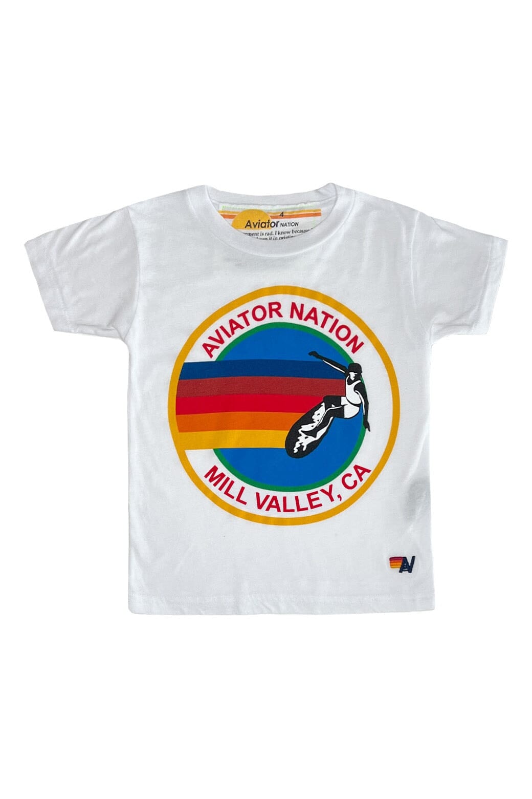 KIDS AVIATOR NATION MILL VALLEY TEE - WHITE
