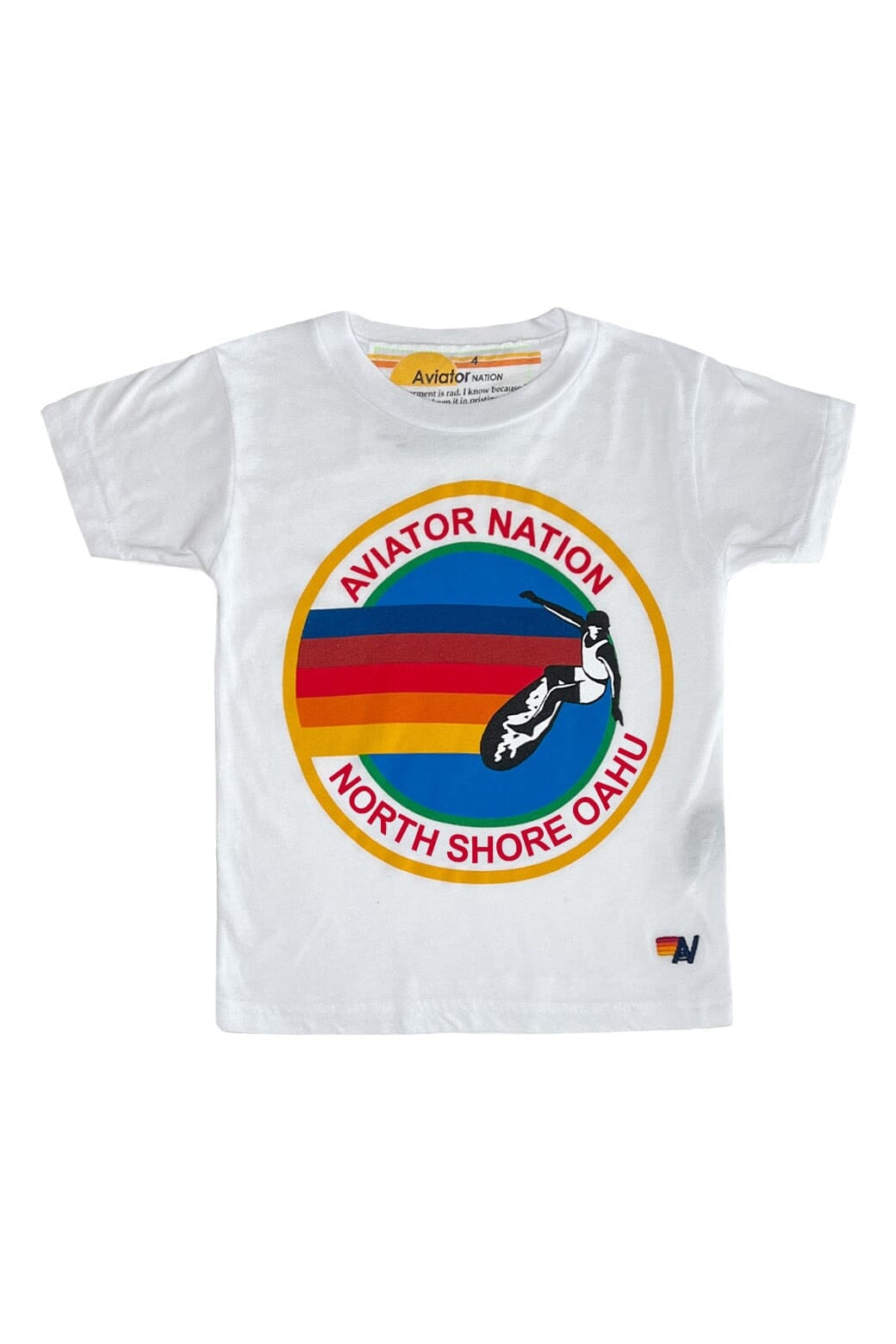 KIDS AVIATOR NATION NORTH SHORE TEE - WHITE