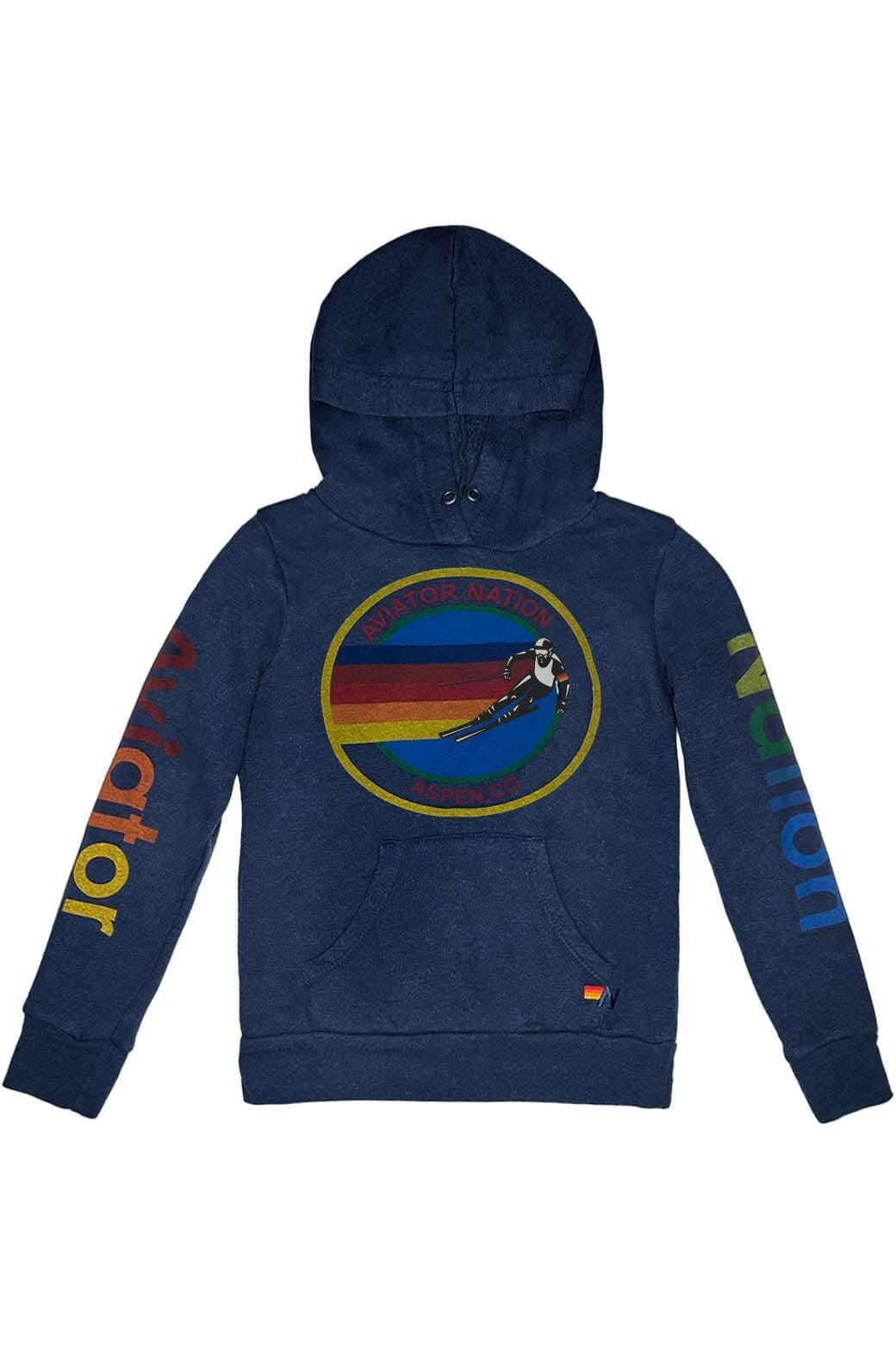 KIDS AVIATOR NATION ASPEN PULLOVER HOODIE - NAVY