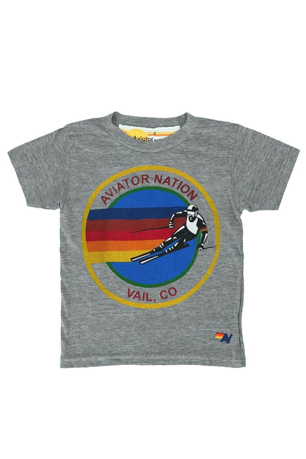 KIDS AVIATOR NATION VAIL TEE - HEATHER GREY