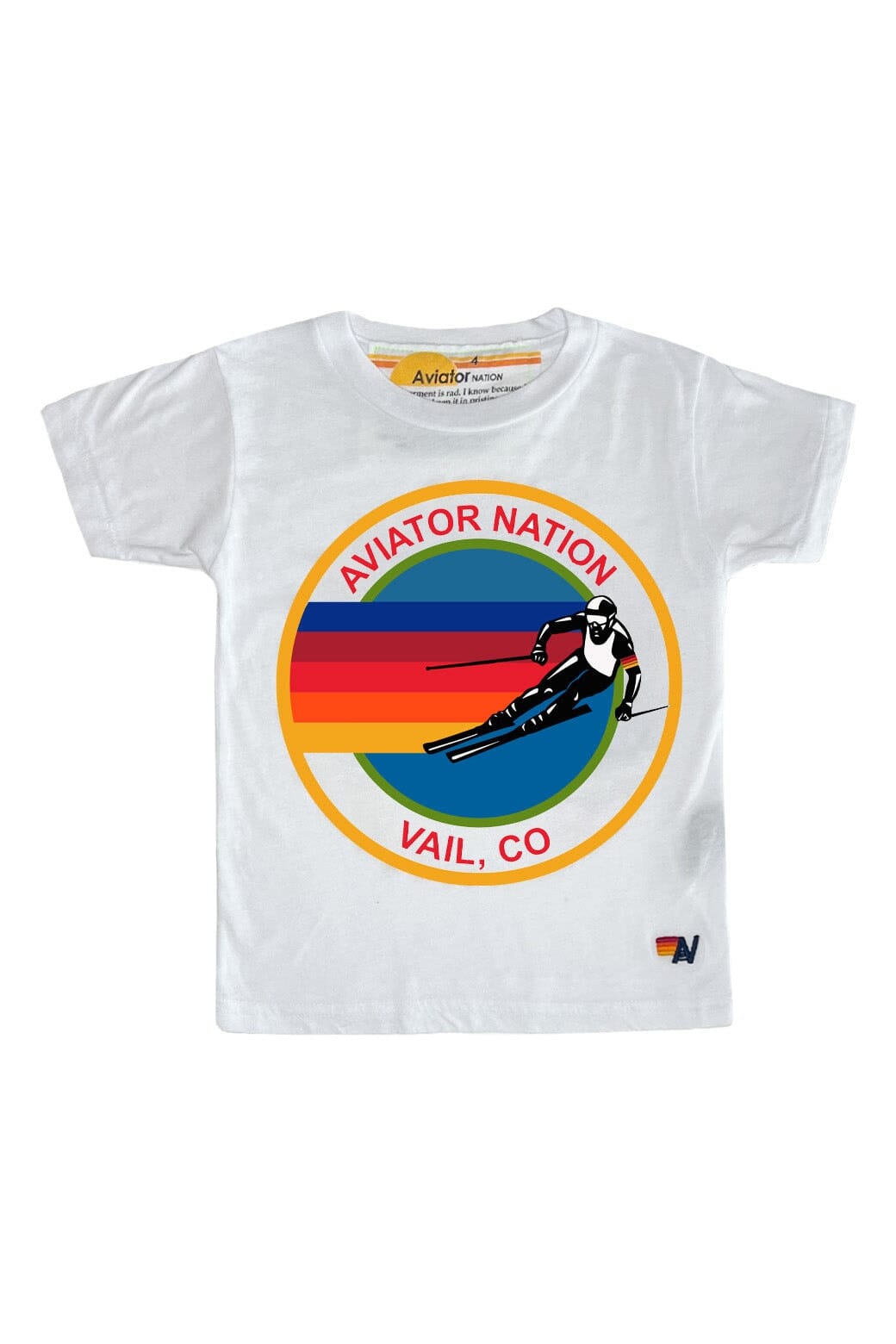 KIDS AVIATOR NATION VAIL TEE - WHITE