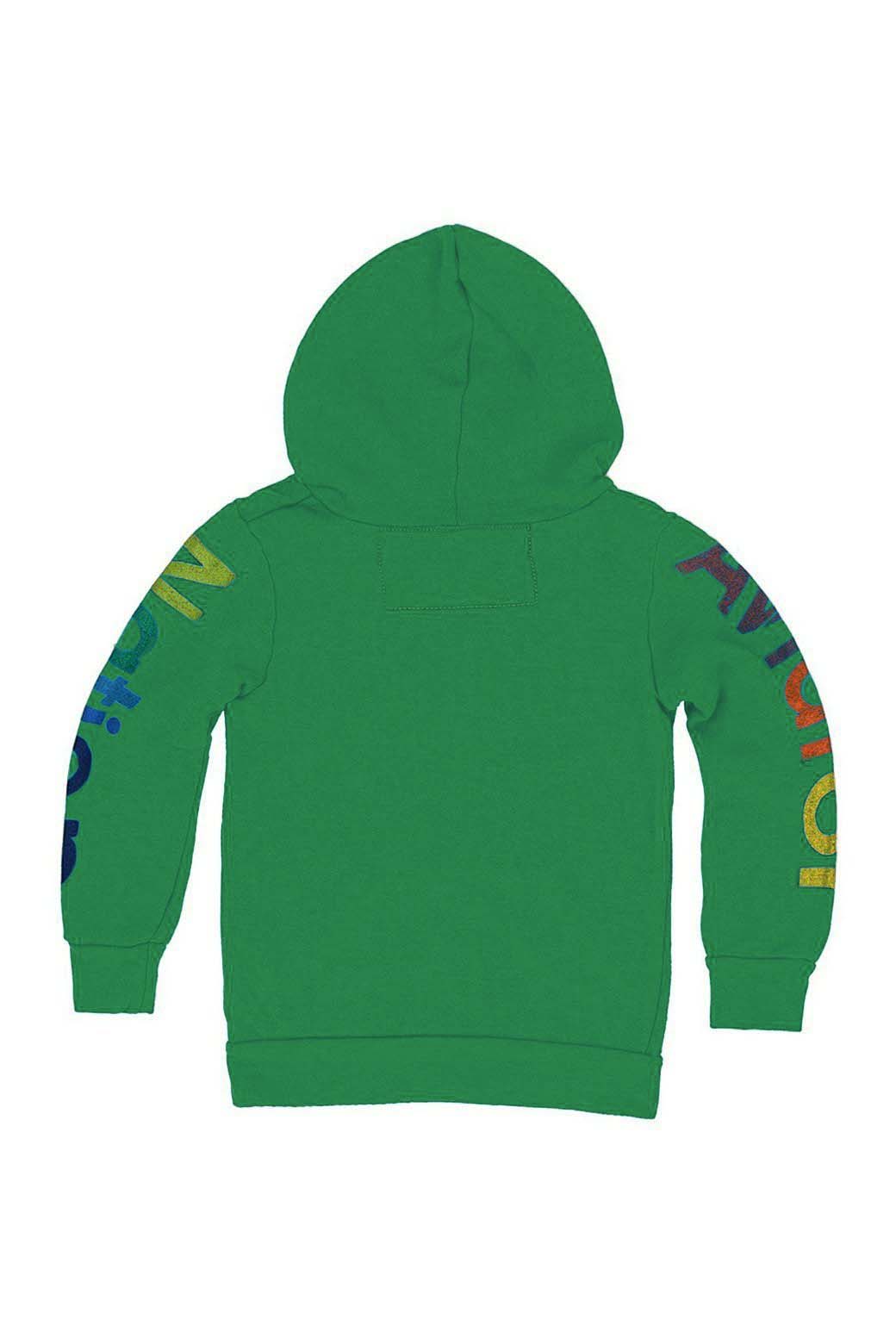 KIDS AVIATOR NATION VENICE ZIP HOODIE - KELLY GREEN