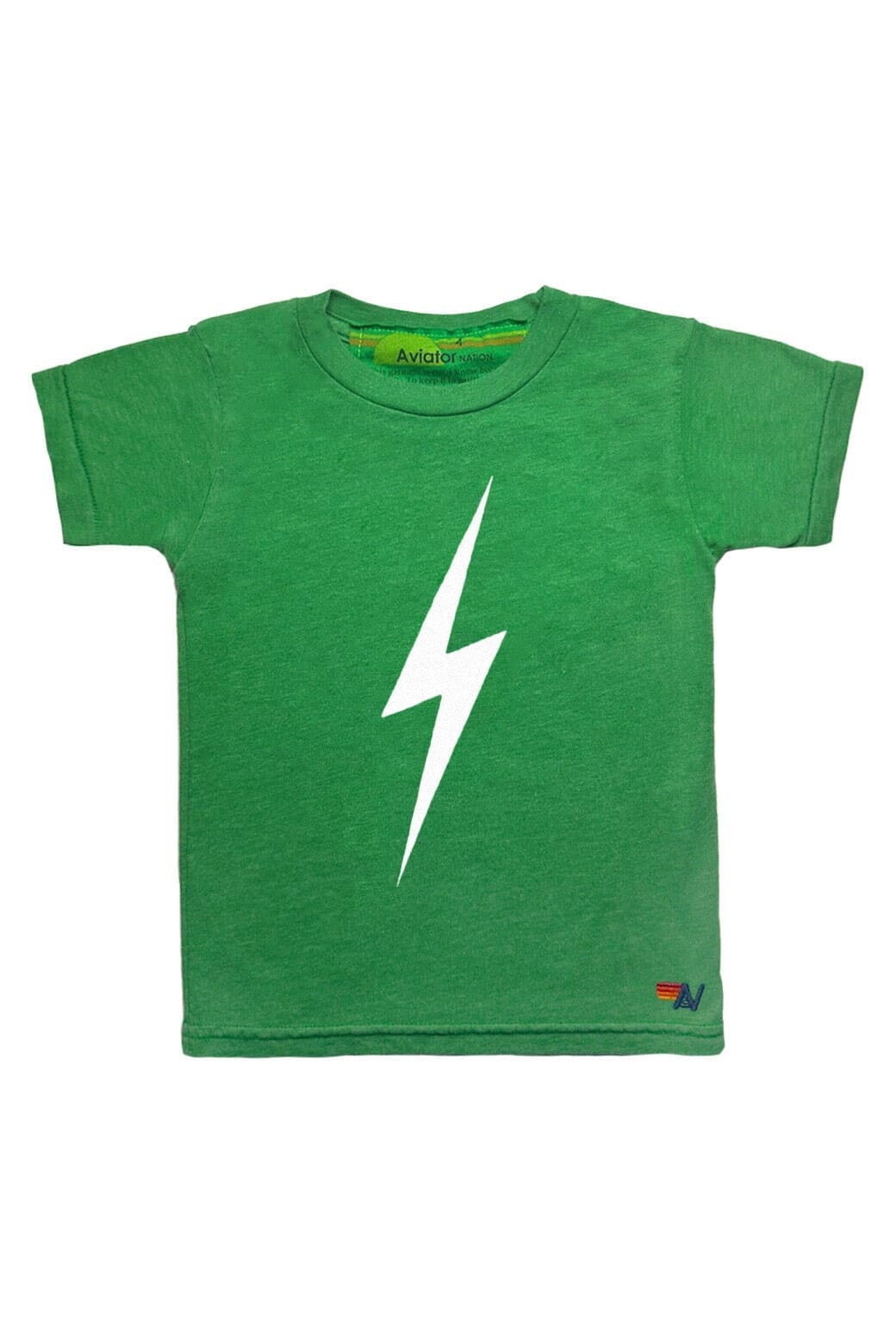 KIDS BOLT TEE - KELLY GREEN