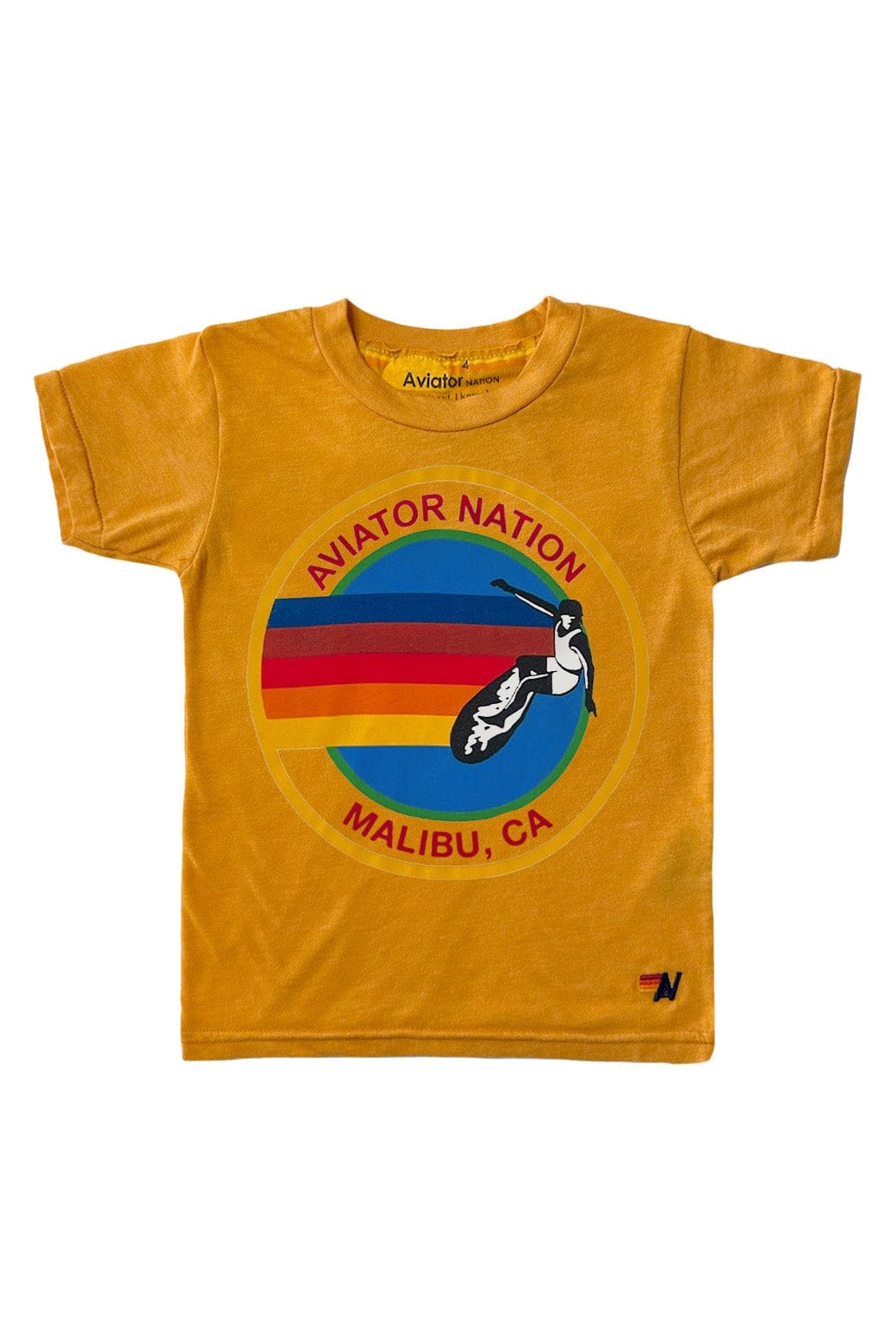 KIDS AVIATOR NATION MALIBU TEE - GOLD