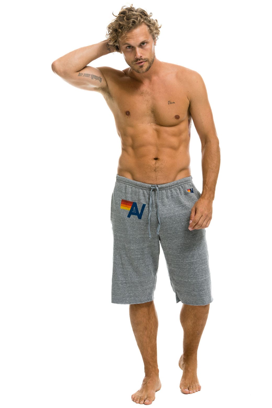 LOGO SWEATSHORTS - HEATHER GREY