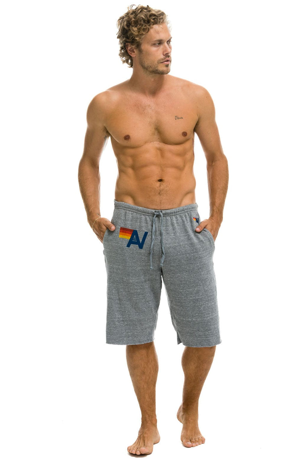 LOGO SWEATSHORTS - HEATHER GREY