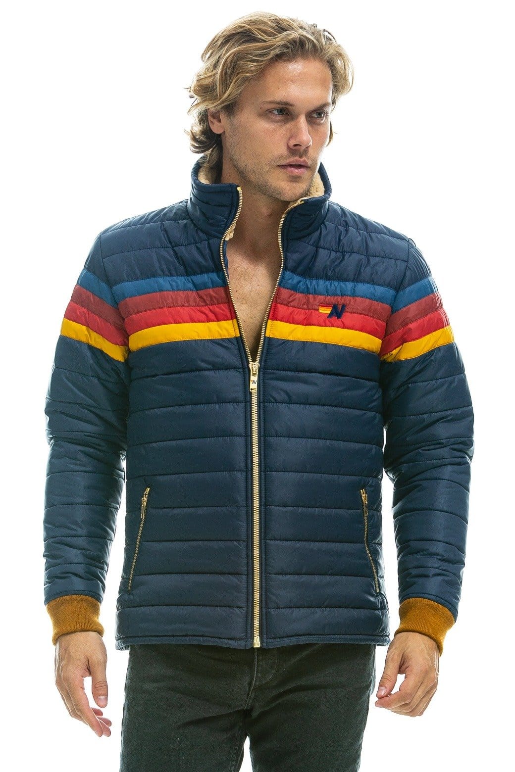 4 STRIPE JACKET - NAVY