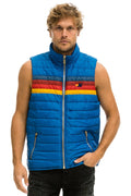 MENS 4 STRIPE VEST - SNORKEL BLUE
