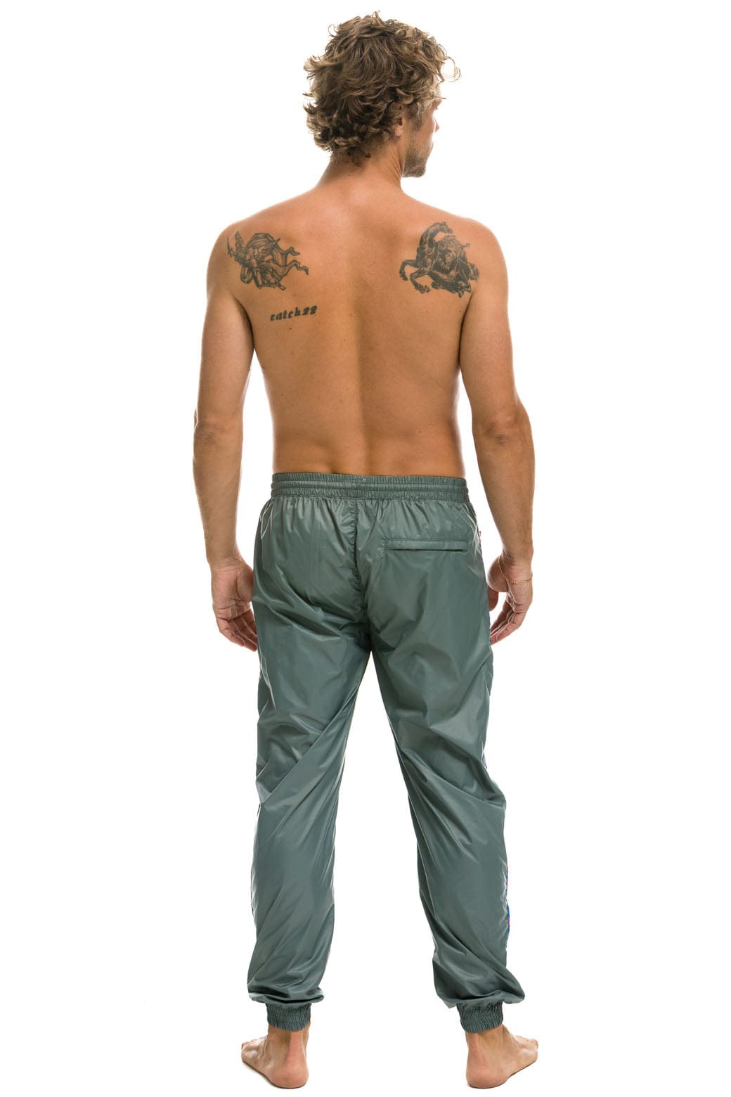 MENS 4 STRIPE WIND PANT - SEDONA GREY