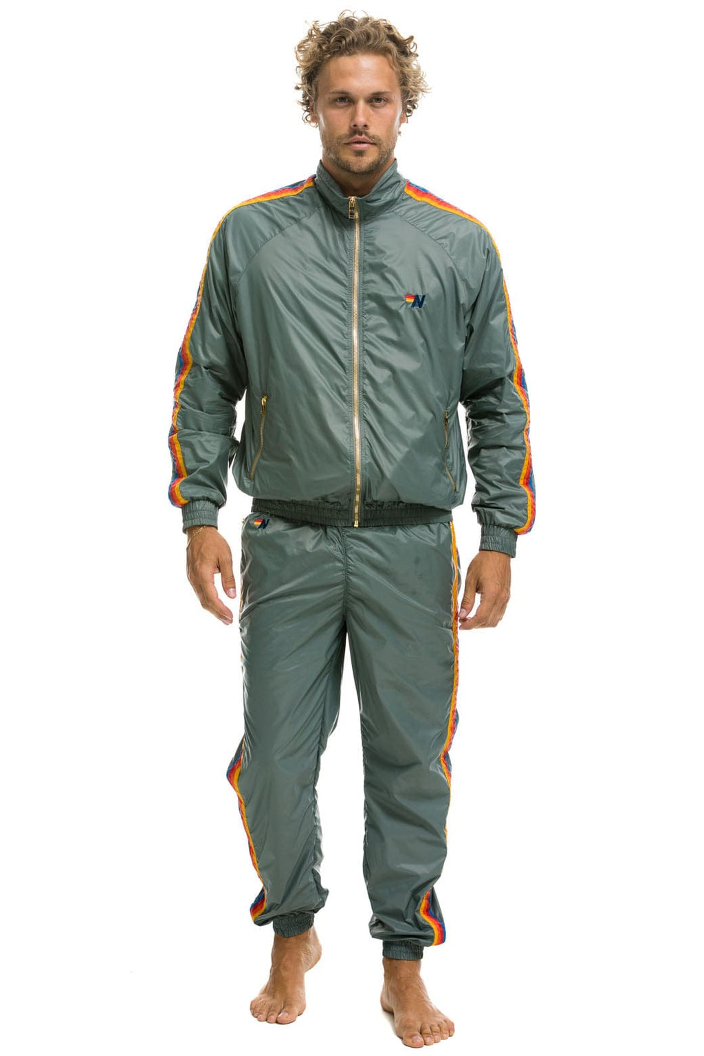 MENS 4 STRIPE WIND PANT - SEDONA GREY