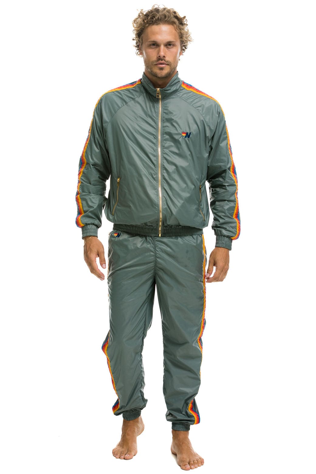 MENS 4 STRIPE WIND PANT - SEDONA GREY