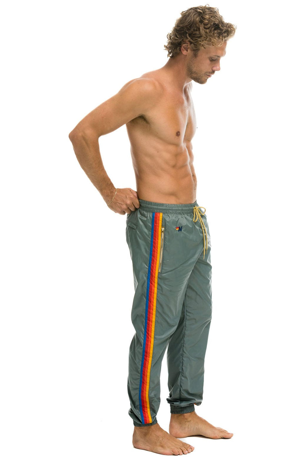 MENS 4 STRIPE WIND PANT - SEDONA GREY