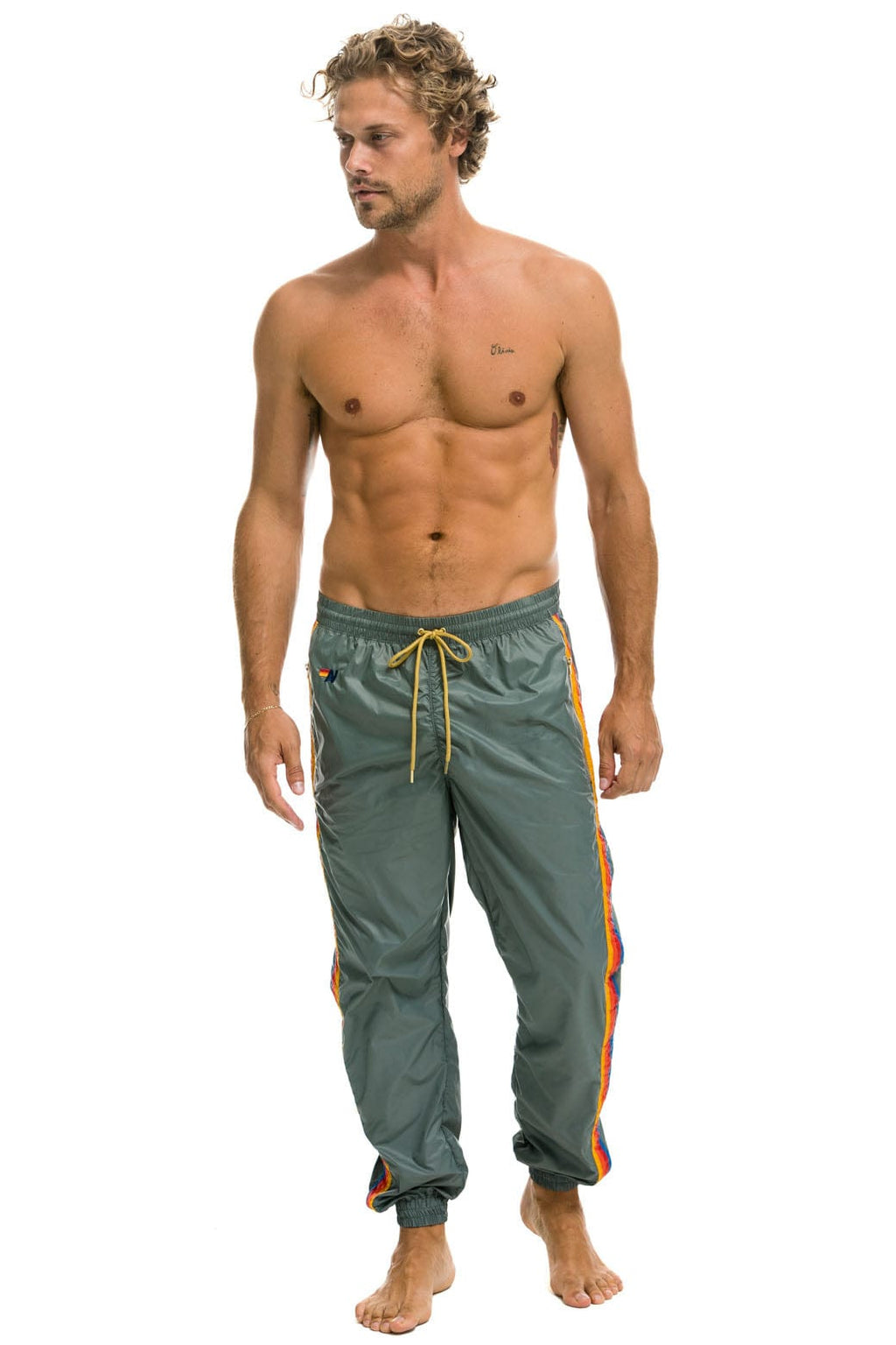 MENS 4 STRIPE WIND PANT - SEDONA GREY
