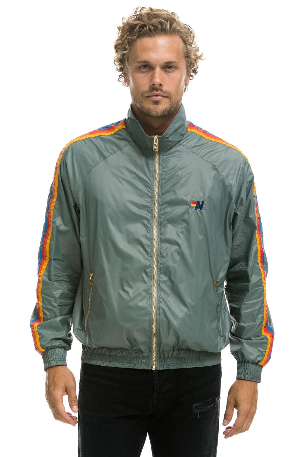 MENS 4 STRIPE WINDBREAKER - SEDONA