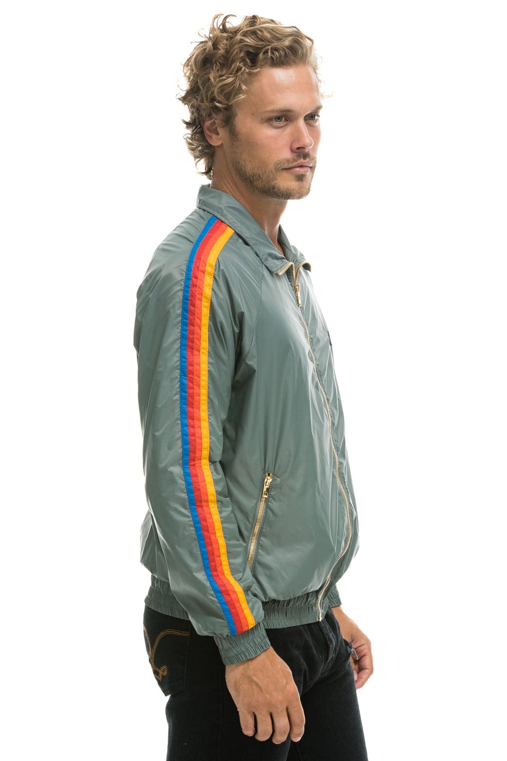 MENS 4 STRIPE WINDBREAKER - SEDONA