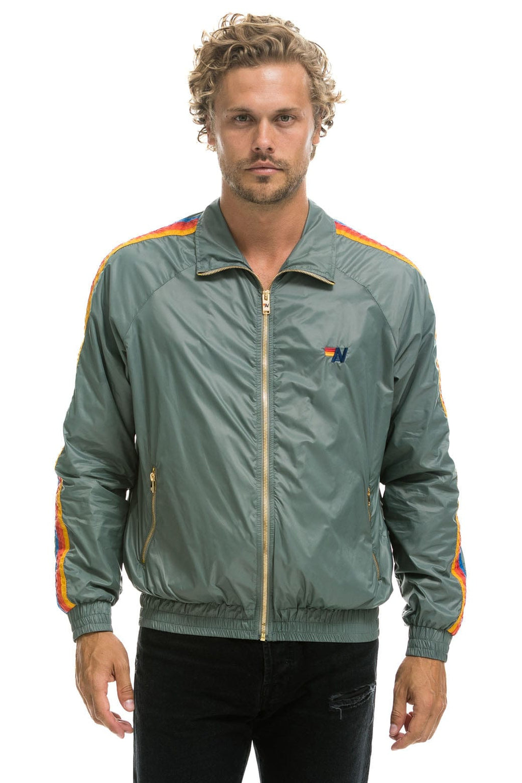 MENS 4 STRIPE WINDBREAKER - SEDONA