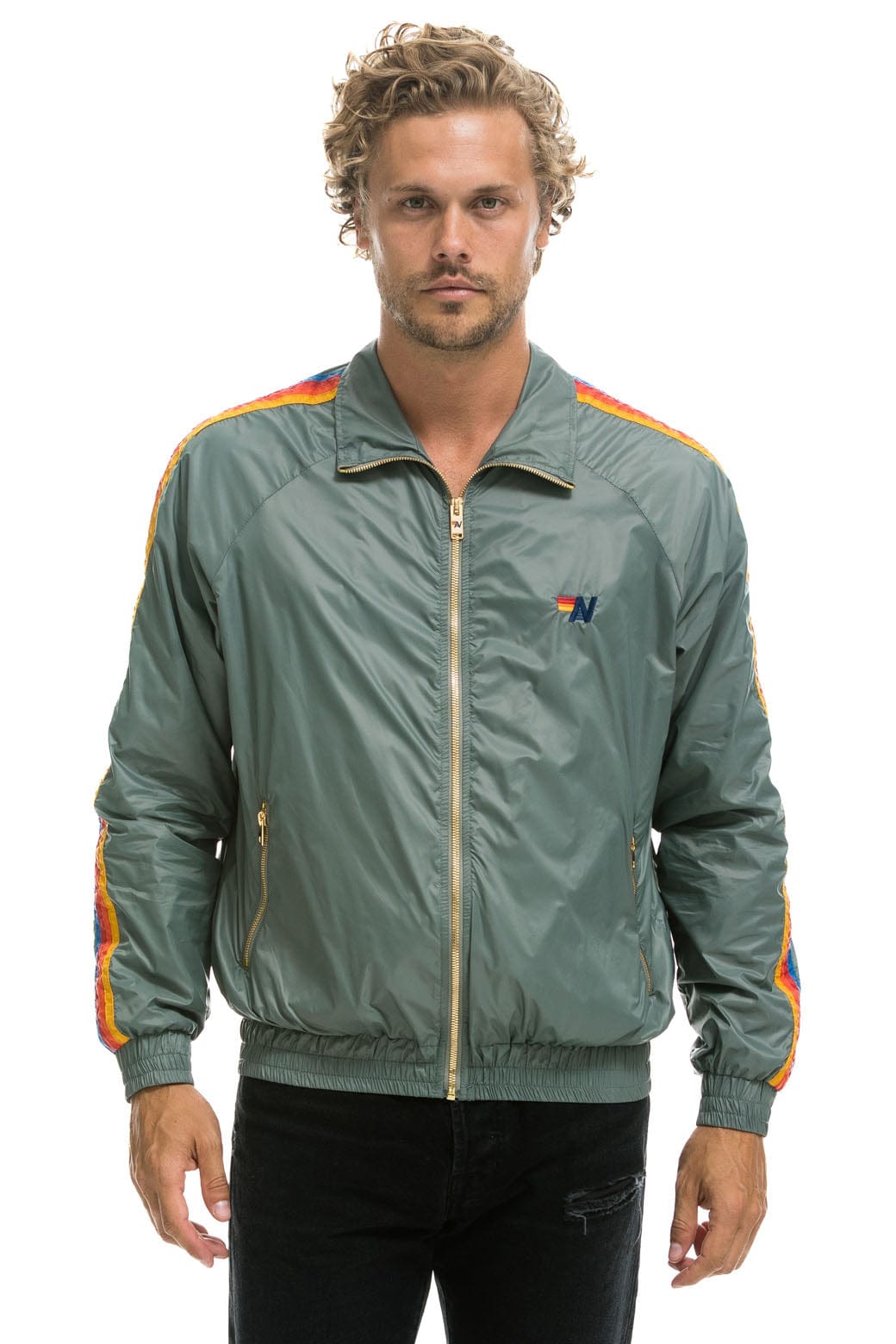 MENS 4 STRIPE WINDBREAKER - SEDONA