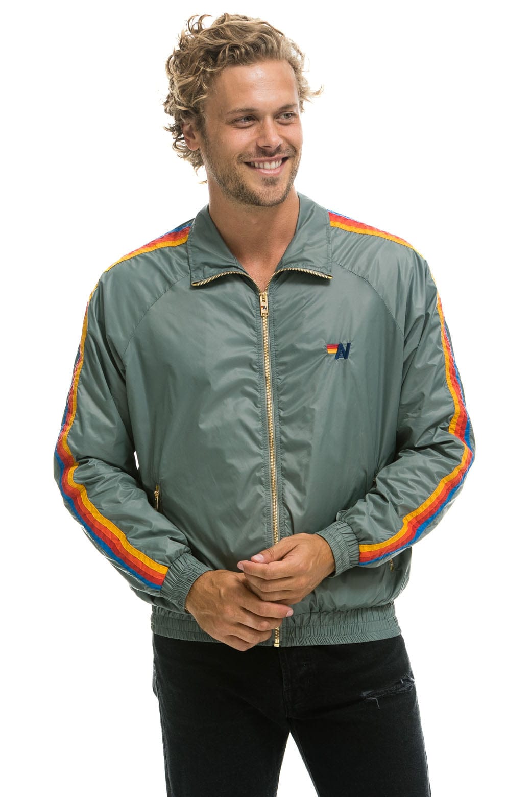 MENS 4 STRIPE WINDBREAKER - SEDONA