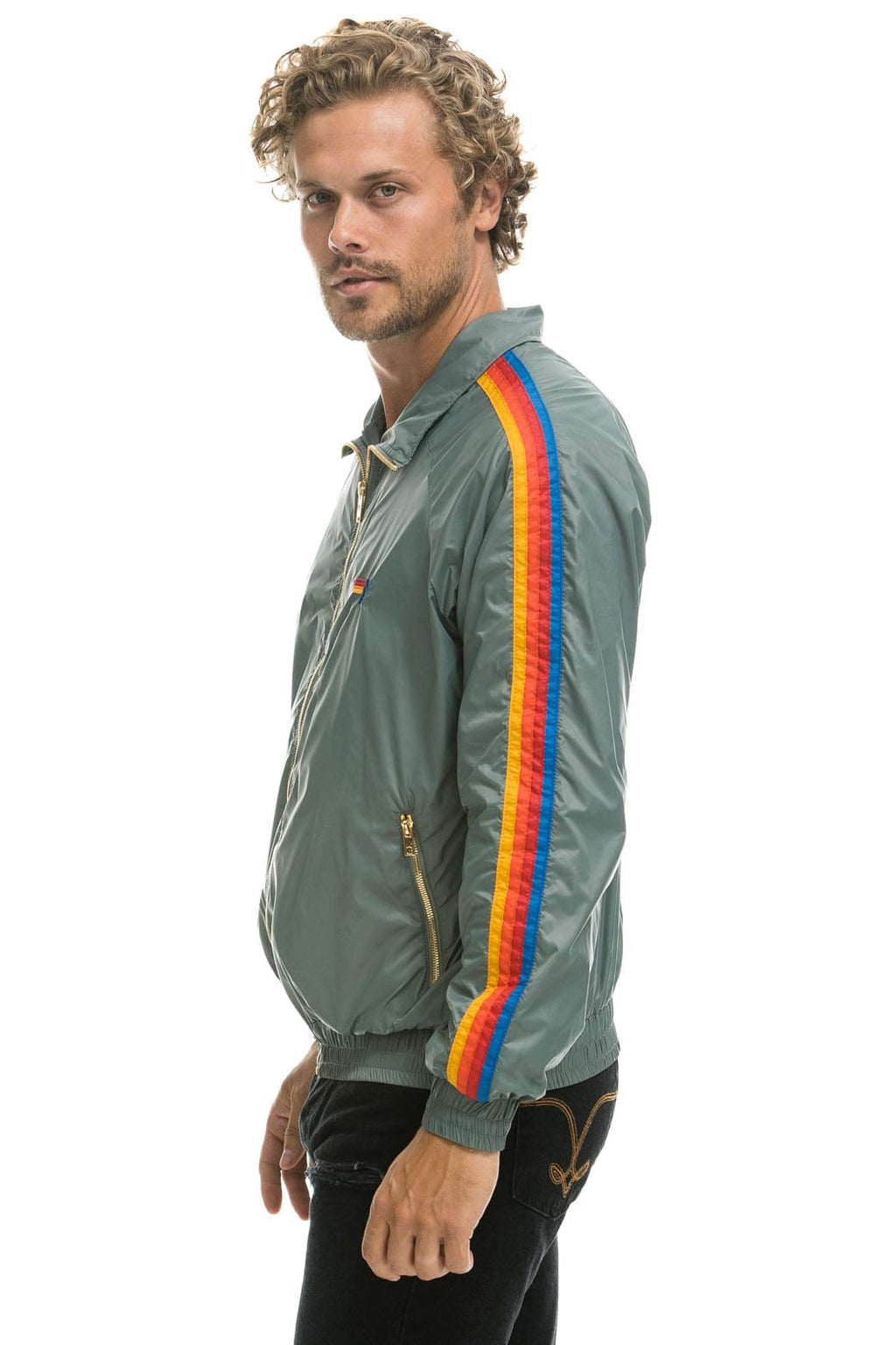 MENS 4 STRIPE WINDBREAKER - SEDONA