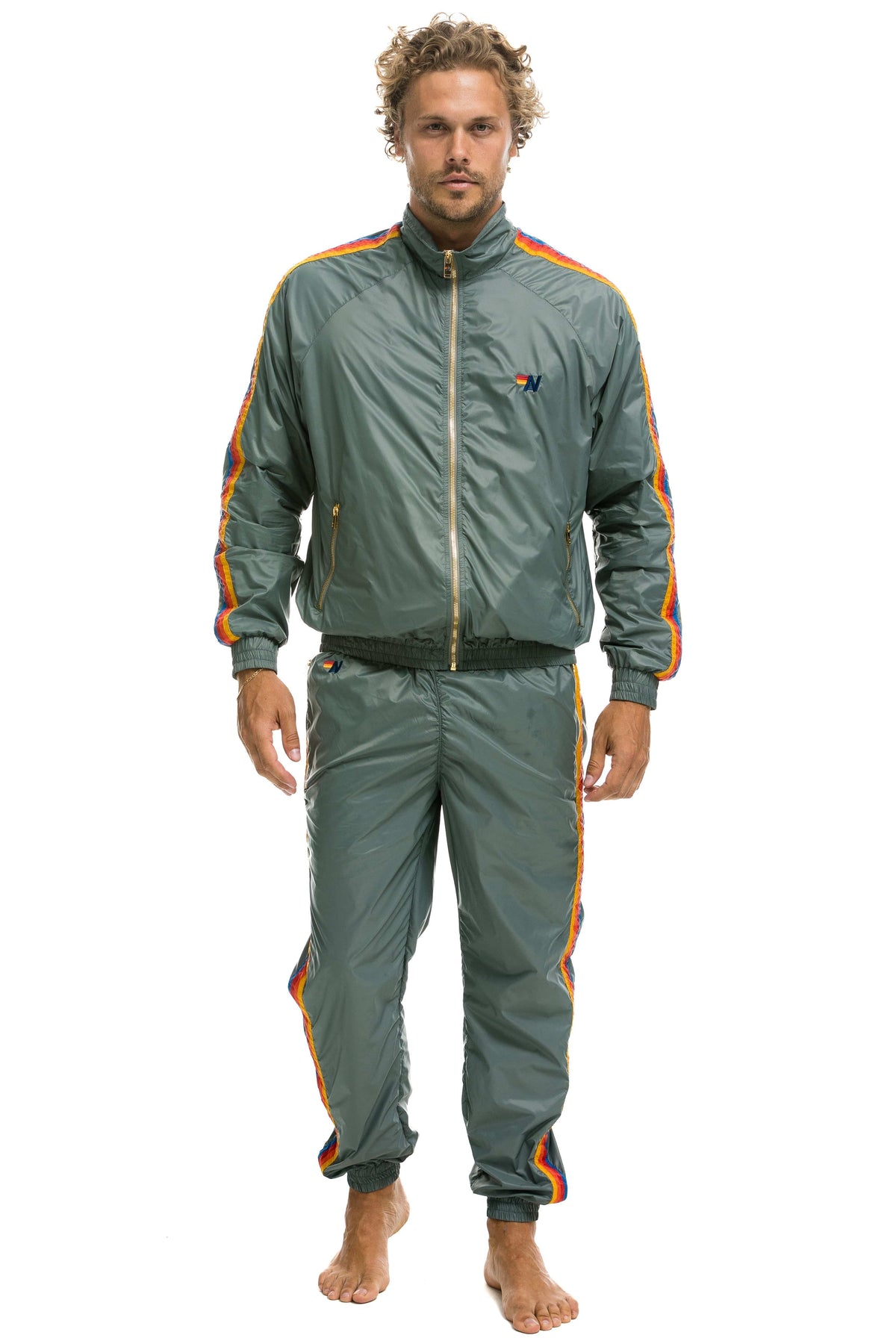 MENS 4 STRIPE WINDBREAKER - SEDONA