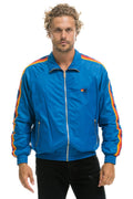 MENS 4 STRIPE WINDBREAKER - SNORKEL BLUE