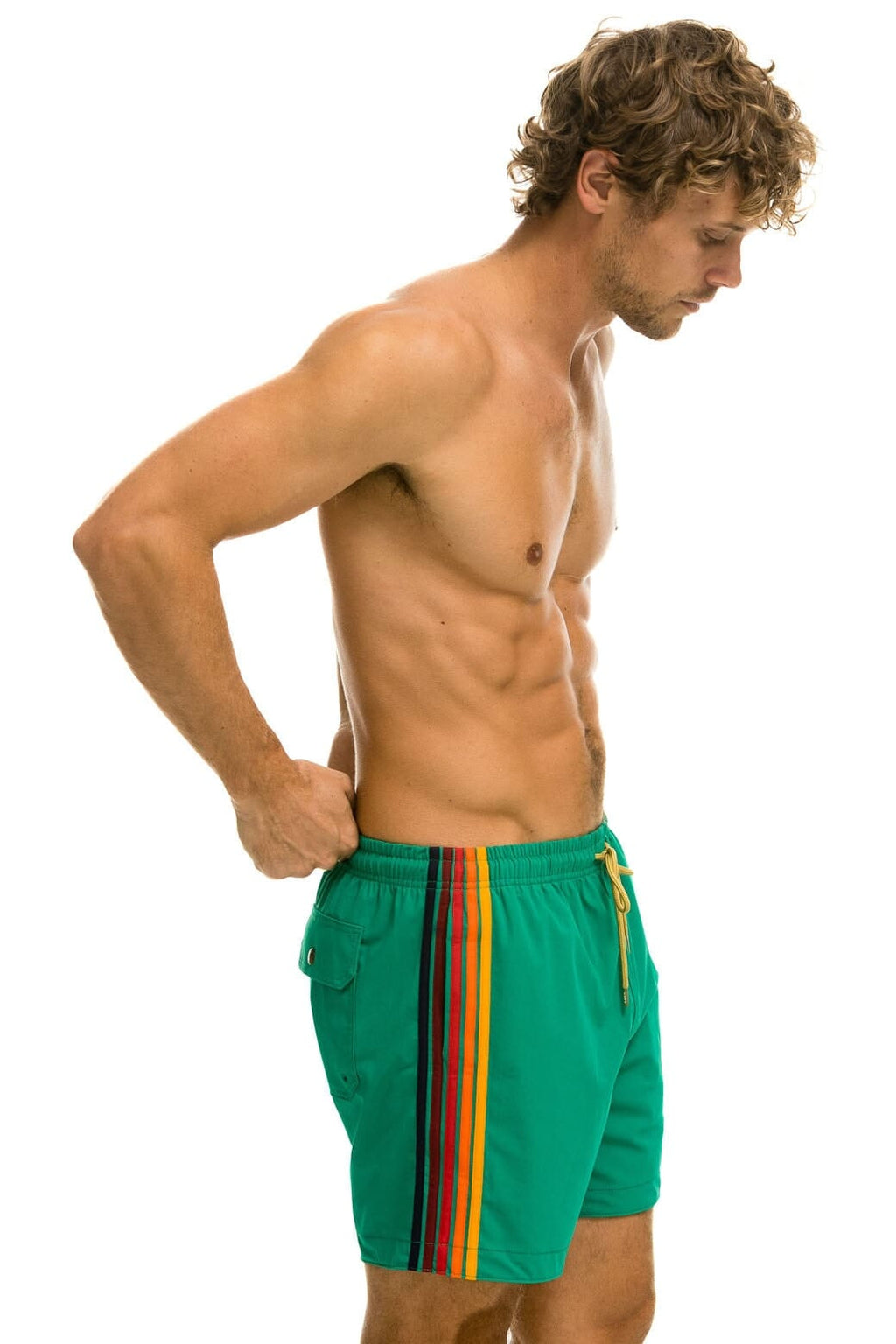 MENS 5 STRIPE FLEX SHORTS - AMAZON
