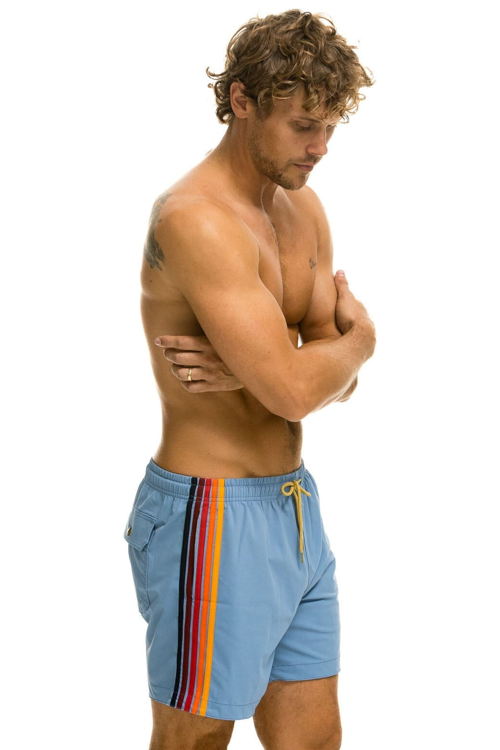 MENS 5 STRIPE FLEX SHORTS - ISLANDA