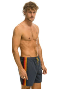 MENS 5 STRIPE FLEX SHORTS - TITANIUM