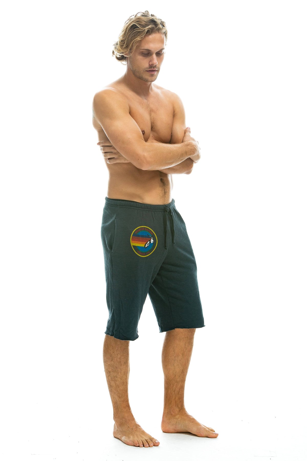 AVIATOR NATION VENICE SWEATSHORTS - CHARCOAL