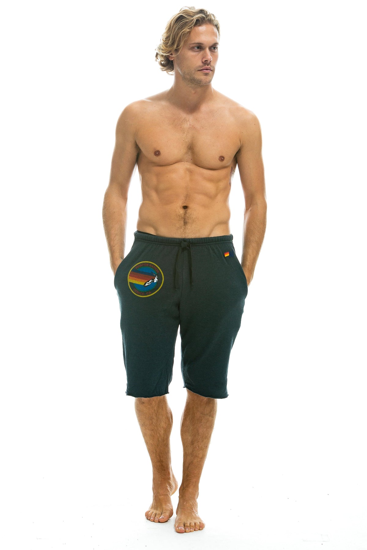 AVIATOR NATION VENICE SWEATSHORTS - CHARCOAL